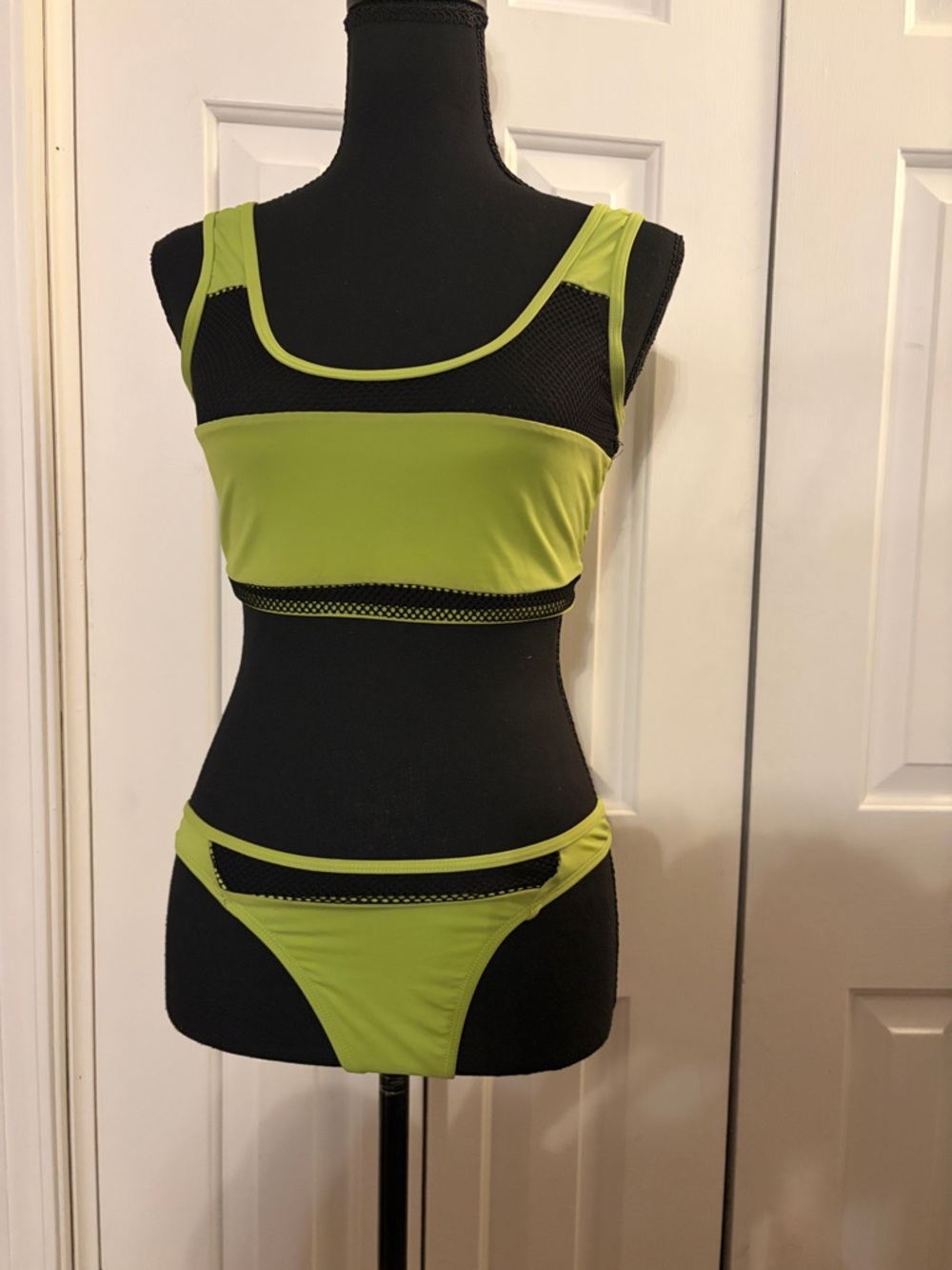Icon Swim Neon Lime Mesh-Accent Bikini
